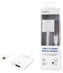 LogiLink USB-C na HDMI bílá / Adaptér / USB 3.1 Gen1 / HDMI 1.4 / 4K 30Hz / 1080p 60Hz (UA0236A)