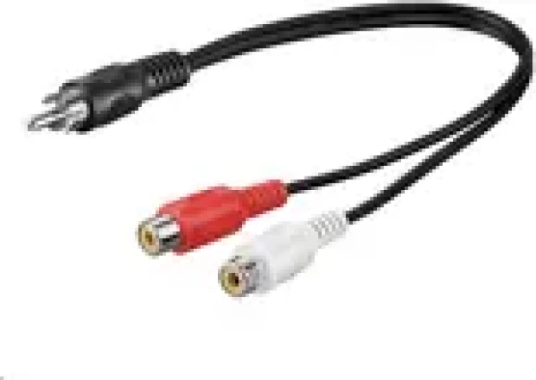 MicroConnect RCA audio adaptér RCA(M) - 2x RCA(F) (AUDC02)