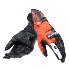 Dainese Carbon Long pánské rukavice fluo-červené/bílé/černé