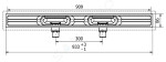 I-Drain - Linear 54 Nerezový sprchový žlab, délka 900 mm, dvojsifonový s hydroizolací ID4M09002X1