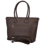 Trendy dámská koženková kabelka na rameno Ceyla, coffee