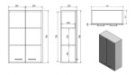 AQUALINE - ZOJA/KERAMIA FRESH skříňka horní 50x76x23cm, dub platin 51304