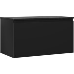 MEXEN/S - Orio koupelnová skříňka pod umyvadlo 90 cm s deskou, 1 šuplík, černá mat 91A10-09047-1-BFC71