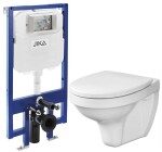 JIKA předstěnový instalační 8 cm systém bez tlačítka + WC CERSANIT DELFI + SEDÁTKO H894652 X DE1