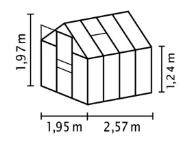 Polykarbonátový skleník – Vitavia Venus 5000, PC 6 mm, zelený