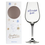 Bella Rose Sklenice na víno Všechno bude CZ + vánoční krabička, čirá barva, sklo, 350 ml