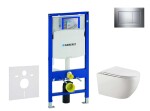 GEBERIT - Duofix Set předstěnové instalace, klozetu Gaia a sedátka softclose, tlačítko Sigma30, chrom/chrom mat SANI11CA1133