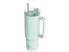 Quokka Nerezový termohrnek s brčkem Stream Turquoise 950 ml (40036QO)
