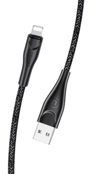 USAMS SJ397 U41 Braided Datový Kabel 3m Lightning černá (6958444983585)