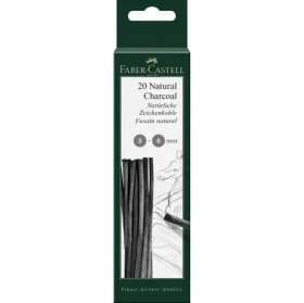 FABER-CASTELL Pitt Monochrome Přírodní uhel O 3-6 mm (129198)
