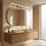 Koupelnové nástěnné LED svítidlo SWE057-W GOLD OSW-20157