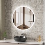 Erga Deam, kulaté LED zrcadlo 80cm, 3 barvy světla, přední osvětlení, vyhřívací podložka proti zapaření, ERG-V01-Deam-8080-CL ERG-V01-DEAM-8080-CL