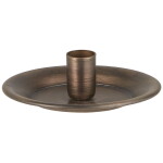 Ib Laursen Kovový svícen na svíčku 1,3 cm Bronze, hnědá barva, kov