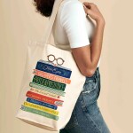 Rifle Paper Co. Plátěná taška Tote Book Club, přírodní barva, textil