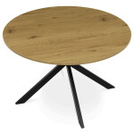 Kulatý jídelní stůl 120x120cm, mdf, divoký dub, HT-F4120 OAK