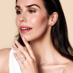 Royal Fashion prsten 14k zlato Vermeil GU-DR8927R-ROSEGOLD-MOONSTONE-ZIRCON Velikost: 5 (EU: 49-50)