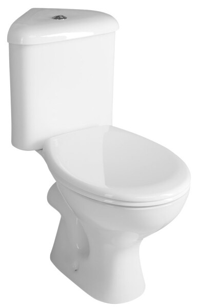 AQUALINE - CLIFTON rohové WC kombi, dvojtlačítko 3/6l, zadní/spodní odpad, bílá FS1PK