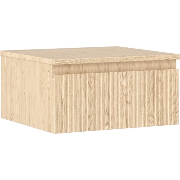 MEXEN/S - Rivel koupelnová skříňka pod umyvadlo 50 cm s deskou, 1 šuplík, reliéf , dub 91A20-05023-1-BFC81