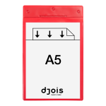 Djois magnetická identifikační kapsa, A5, červená, 10 ks