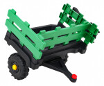 Mamido Dětský elektrický traktor Farmer s vlečkou a lopatou zelený