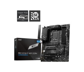 MSI MB Sc LGA1700 PRO B760-P WIFI DDR4, Intel B760, 4xDDR4, 1xDP, 1xHDMI, WI-FI EDF_2648401