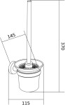 MEXEN - Remo WC štětka, zlato 7050750-50