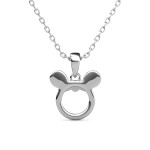 Royal Fashion zlacený náhrdelník myška Minnie s drahokamem moissanitem MP124