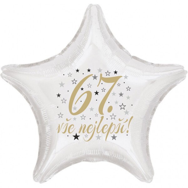67. narozeniny balónek hvězda Balonky.cz 67. narozeniny balónek hvězda Balonky.cz