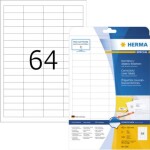 Herma 8016 Fóliové etikety 45.7 x 21.2 mm fólie, lesklá transparentní 1200 ks trvalé laserová tiskárna, kopírka, barevná