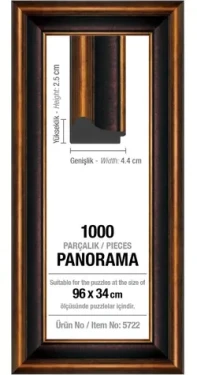 ART PUZZLE 5722 Rám na puzzle 96x34cm hnědá