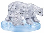 3D Crystal puzzle Lední medvědice s mládětem / 40 dílků