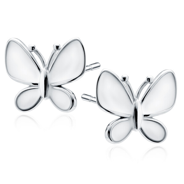 LUNICA Stříbrné náušnice MOTÝL 0720