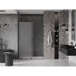 MEXEN/S - Velar posuvné sprchové dveře 130, dekor, černá 871-130-000-31-70