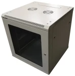 XtendLan 19" šedá (WS-12U-66-GREY-U) / Nástěnný rozvaděč / 12U / 600×600 mm / jednodílný / skleněné dveře (WS-12U-66-GREY-U)