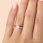 Royal Fashion prsten 14k zlato Vermeil GU-DR23089R-ROSEGOLD-MOONSTONE-TOPAZ Velikost: 7 (EU: 54-56)