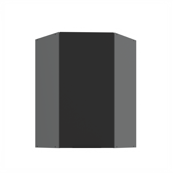 Horní rohová skříňka Aria ANT 60x60 GN-90 1F (45°) Barva korpusu: Antracit, Barva dvířek: BL - Black AFM