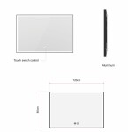 Erga Samira, LED zrcadlo 120x80cm v černém rámu, 3105 lm, 3 barvy světla, přední/zadní osvětlení, ERG-V01-SAMIRA-1280-BK