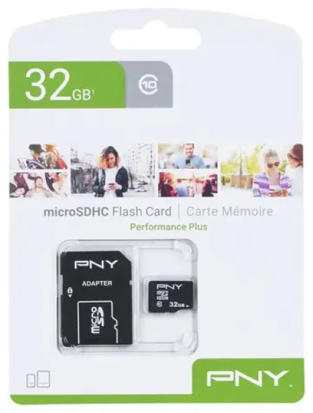PNY Performance Plus microSDHC 32 GB / Paměťová karta / Class 10 (P-SDU32G10PPL-GE)