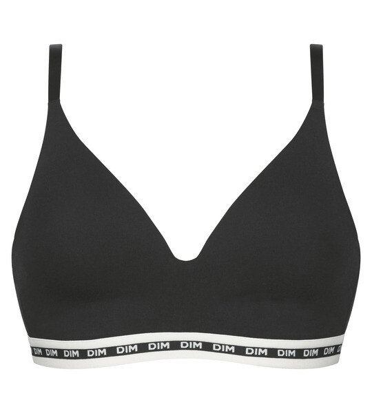 Dámská vyztužená podprsenka bez kostic DIM ICONS PADDED TRIANGLE BRA - DIM - černá 80 A