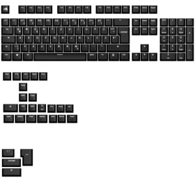 Glorious vyměnitelné klávesy GPBT Basics (ISO DE) - Classic Black / PBT / 133 ks / ISO DE layout / Cherry MX(+) (GLO-KB-ACC-KC-GPBT-BA-CBLK-DE)