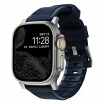 Nomad Rugged Strap řemínek pro Apple Watch Ultra (49 45 44 mm) modrá - stříbrná (NM01296485)