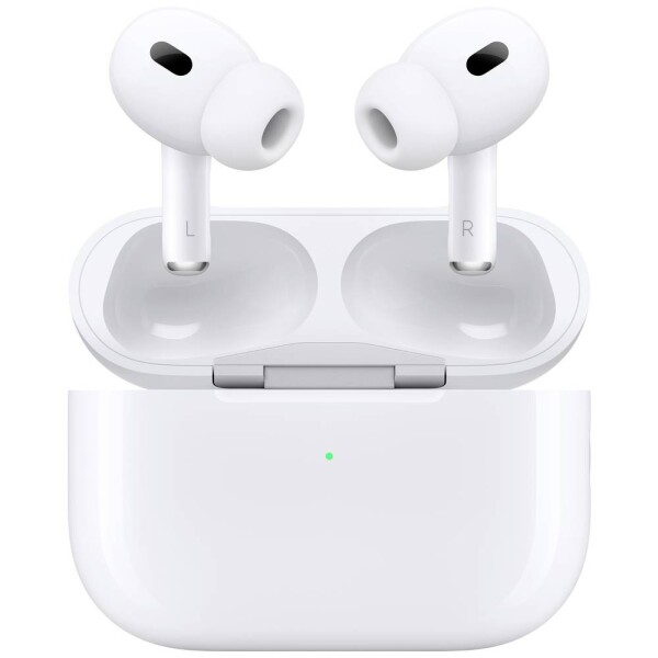 Apple AirPods Pro (2nd Gen.) + MagSafe Charging Case USB-C AirPods Bluetooth® stereo bílá Potlačení hluku headset, Nabíjecí pouzdro, odolné vůči potu, odolná