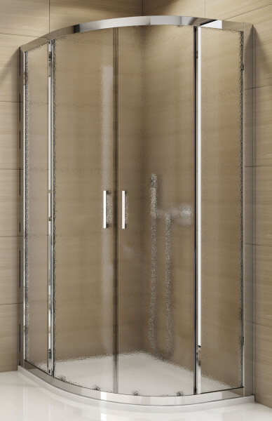 SanSwiss TOPR550805022 Sprchový kout čtvrtkruhový 80×80 cm, aluchrom/durlux