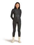 ICEBREAKER Wmns 260 Vertex LS Half Zip Delta AOP, Black/Snow/J velikost: S