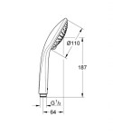 GROHE - Euphoria Sprchová hlavice Champagne 110, 3 proudy, chrom 27222000
