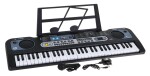 Mamido Dětský keyboard s mikrofonem černý