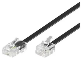 MicroConnect Modulární kabel RJ11 - RJ45 1m černá (MPK451S)