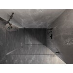 MEXEN/S - Lunar-B sprchový kout dveře křídlové pravá 85 x 70, transparent, grafit kartáčovaná 832-085-070-66-00-P