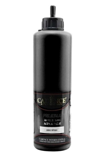 Akrylová barva Cadence Premium, 500 ml - black, černá
