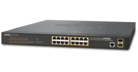 Planet GS-4210-16P2S / Switch / L2 / 16x 1Gb / 2x 1Gb SFP / 16x PoE 802.3at / 220W (GS-4210-16P2S)